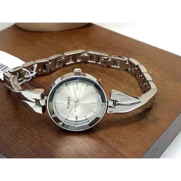 Timex Women's Watch TW2T49400 Quartz Silver Dial Stainless Steel 26mm - Picture 7 of 13